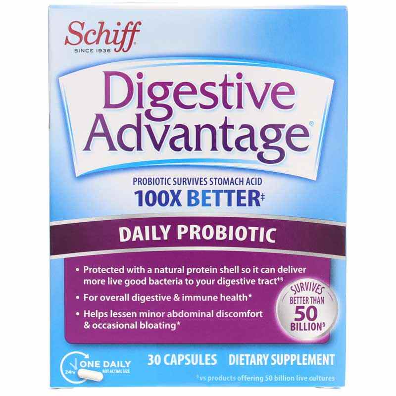 Digestive Advantage Daily Probiotic Capsules, Schiff Vitamins